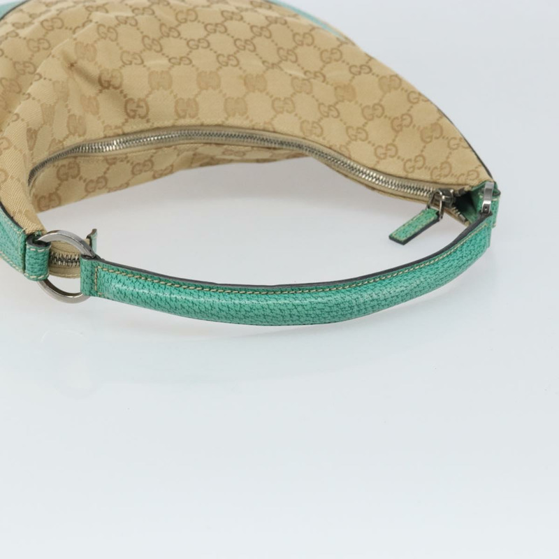 【日本直送】GUCCI GG帆布肩背包 米色 銀色 124357 正品 160861-6