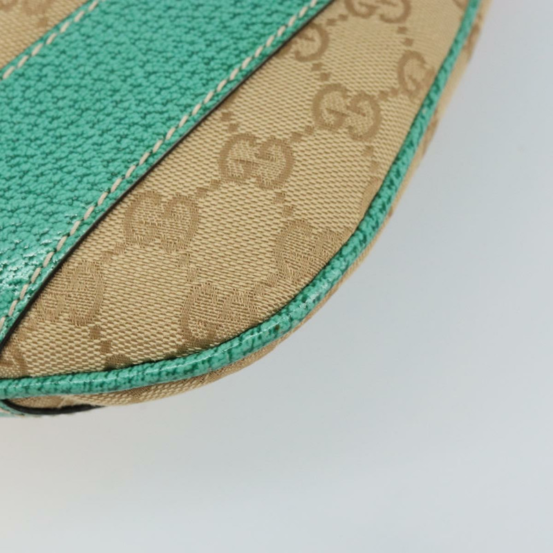 【日本直送】GUCCI GG帆布肩背包 米色 銀色 124357 正品 160861-8