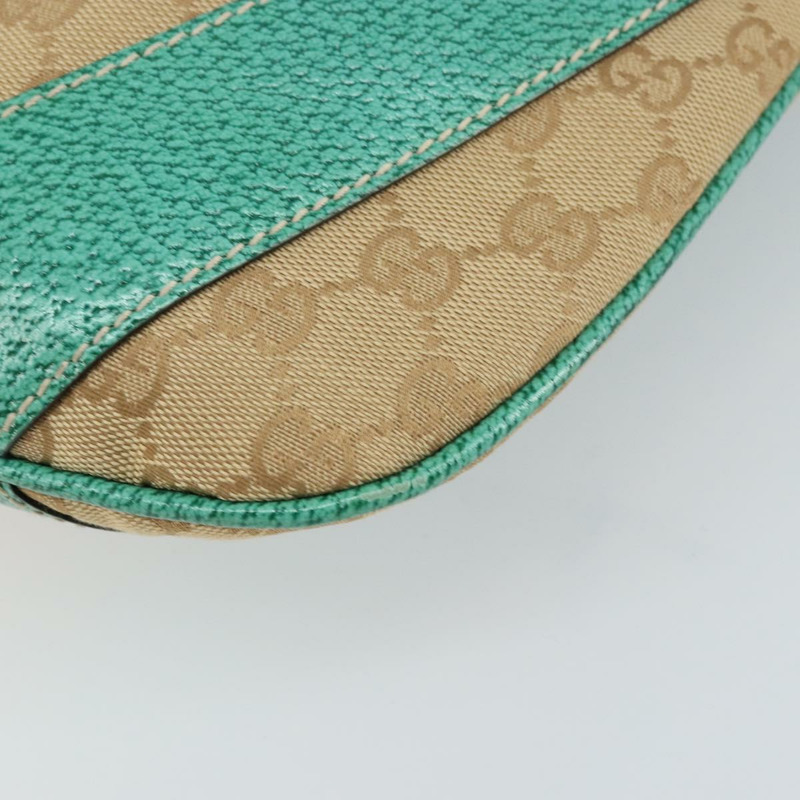 【日本直送】GUCCI GG帆布肩背包 米色 銀色 124357 正品 160861-14