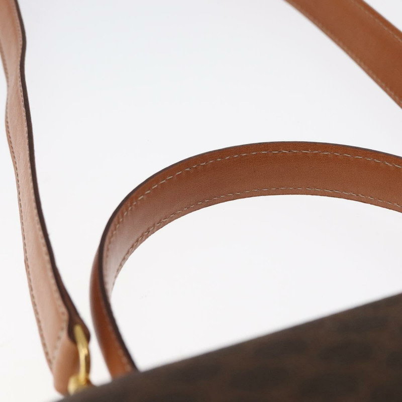 【日本直送】CELINE Macadam帆布馬車包 PVC皮革 2way Brown Gold Auth 160833A-13