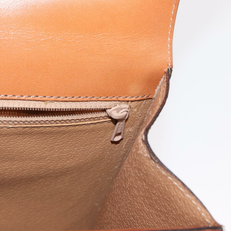 【日本直送】CELINE Macadam帆布馬車包 PVC皮革 2way Brown Gold Auth 160833A-24