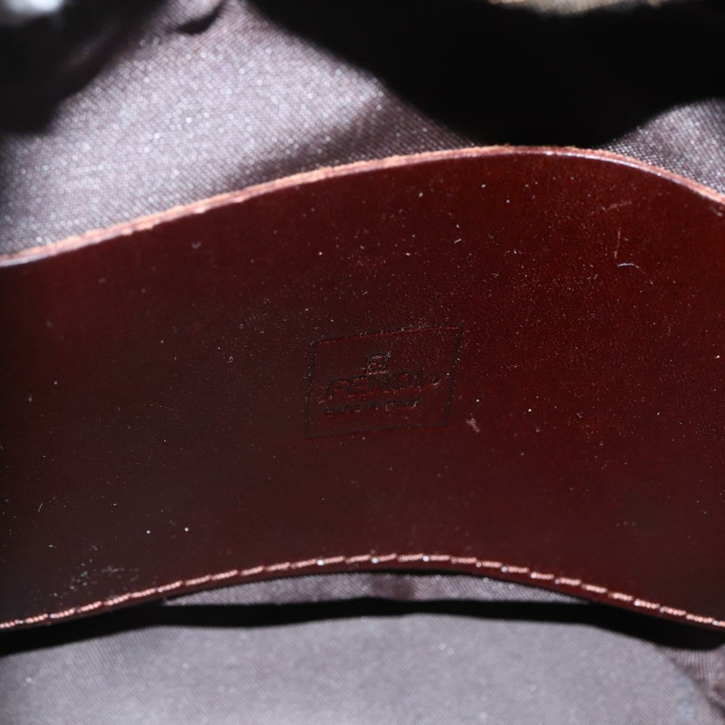 【日本直送】FENDI Zucca帆布手提包 黑色棕色 正品 160504A-17