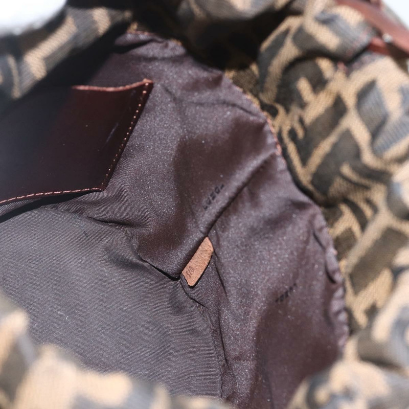 【日本直送】FENDI Zucca帆布手提包 黑色棕色 正品 160504A-18