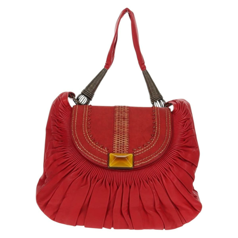 【日本直送】Christian Dior 紅色真皮單肩包，正品 158079V-12