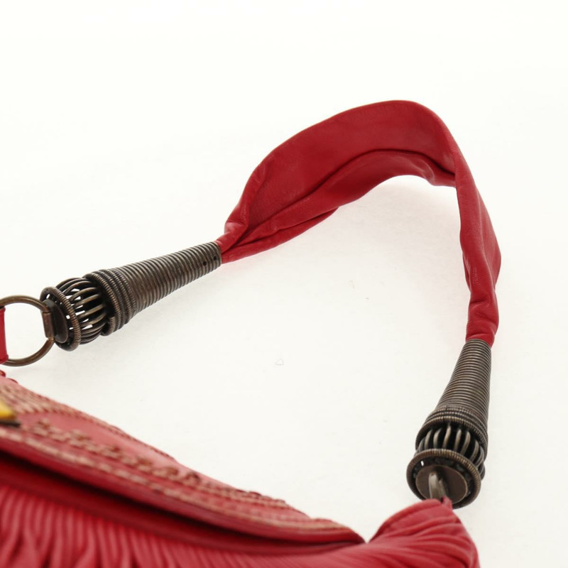 【日本直送】Christian Dior 紅色真皮單肩包，正品 158079V-14