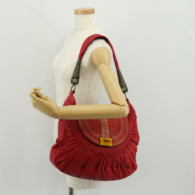 【日本直送】Christian Dior 紅色真皮單肩包，正品 158079V-27