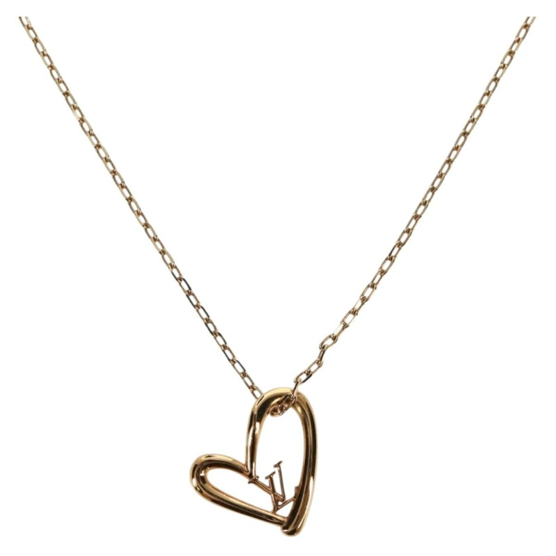 【日本直送】路易威登 Collier Heart Falling Love 項鍊 金色 M00465 LV Auth 157967SAM-0