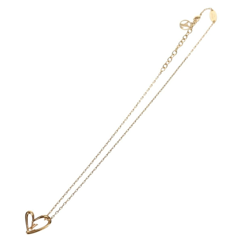 【日本直送】路易威登 Collier Heart Falling Love 項鍊 金色 M00465 LV Auth 157967SAM-1