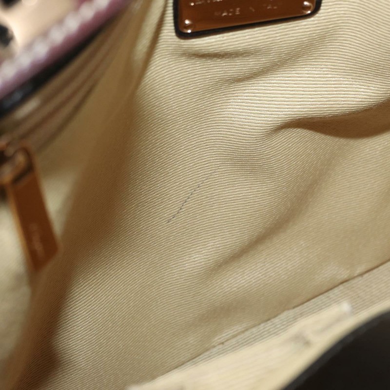 【日本直送】Salvatore Ferragamo Gancini 手提包 拉菲草棕色金色 正品 159234V-8