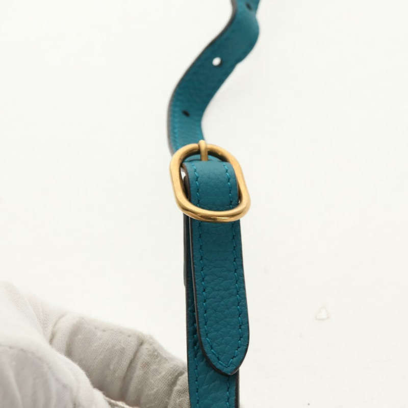 【日本直送】GUCCI 馬銜扣手提包 皮革 兩用 綠松石藍 金色 正品 159226V-15