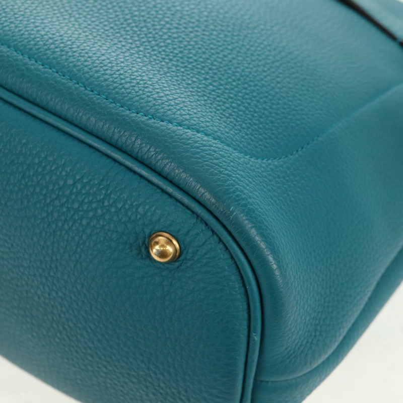 【日本直送】GUCCI 馬銜扣手提包 皮革 兩用 綠松石藍 金色 正品 159226V-16