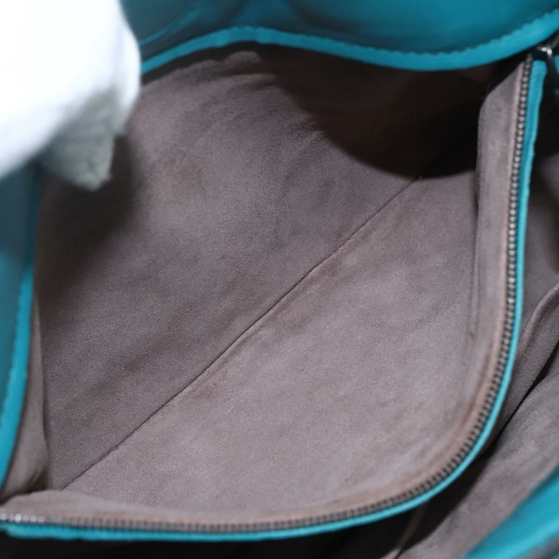 【日本直送】BOTTEGA VENETA INTRECCIATO 手提包 皮革 2way Turquoise Blue Auth 158963-20