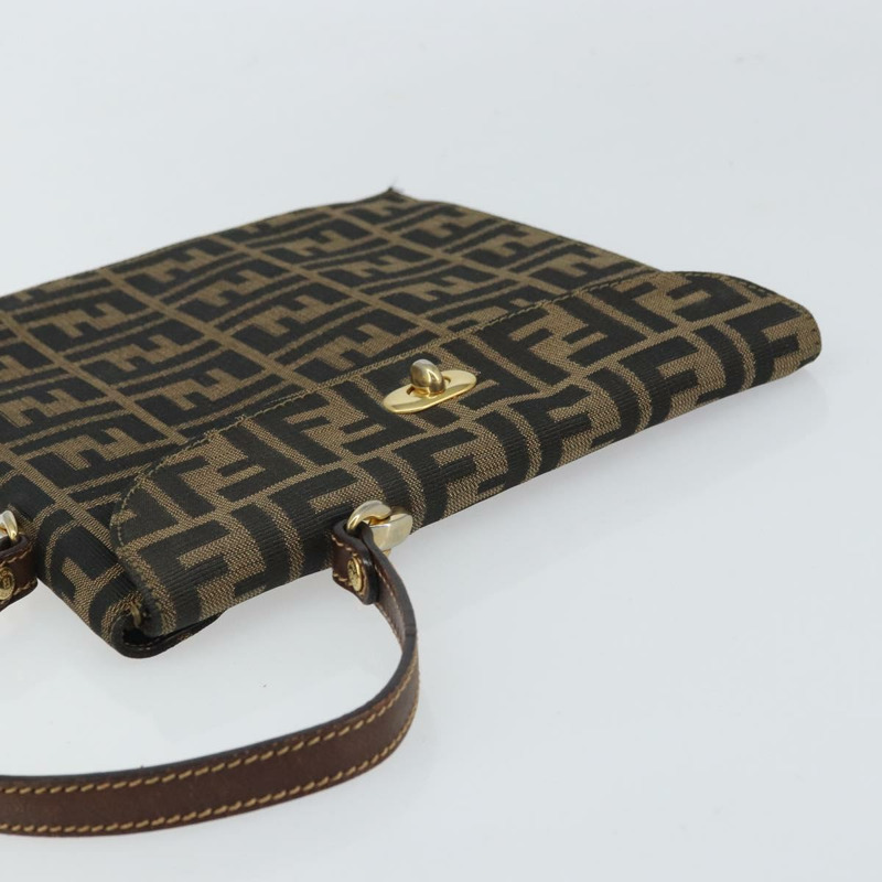 【日本直送】FENDI Zucca帆布手提包 黑色 棕色 正品 159734-5