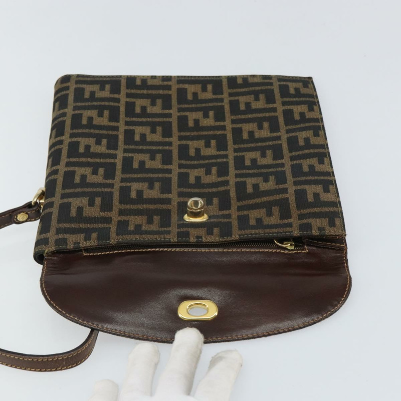 【日本直送】FENDI Zucca帆布手提包 黑色 棕色 正品 159734-8