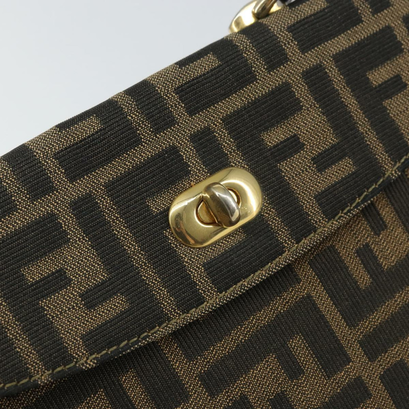 【日本直送】FENDI Zucca帆布手提包 黑色 棕色 正品 159734-17