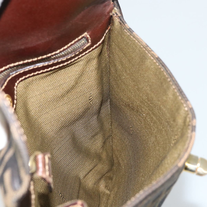 【日本直送】FENDI Zucca帆布手提包 黑色 棕色 正品 159734-19