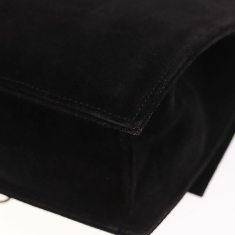 【日本直送】CELINE 手提包 麂皮 2way 黑色 金色 Auth 159334-17