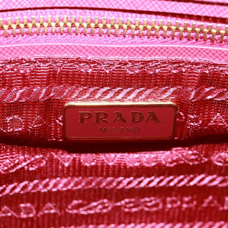 【日本直送】PRADA 尼龍粉紅金色鏈條單肩包 正品 160856V-21