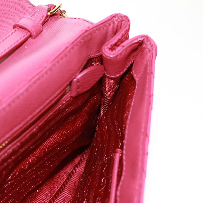 【日本直送】PRADA 尼龍粉紅金色鏈條單肩包 正品 160856V-22