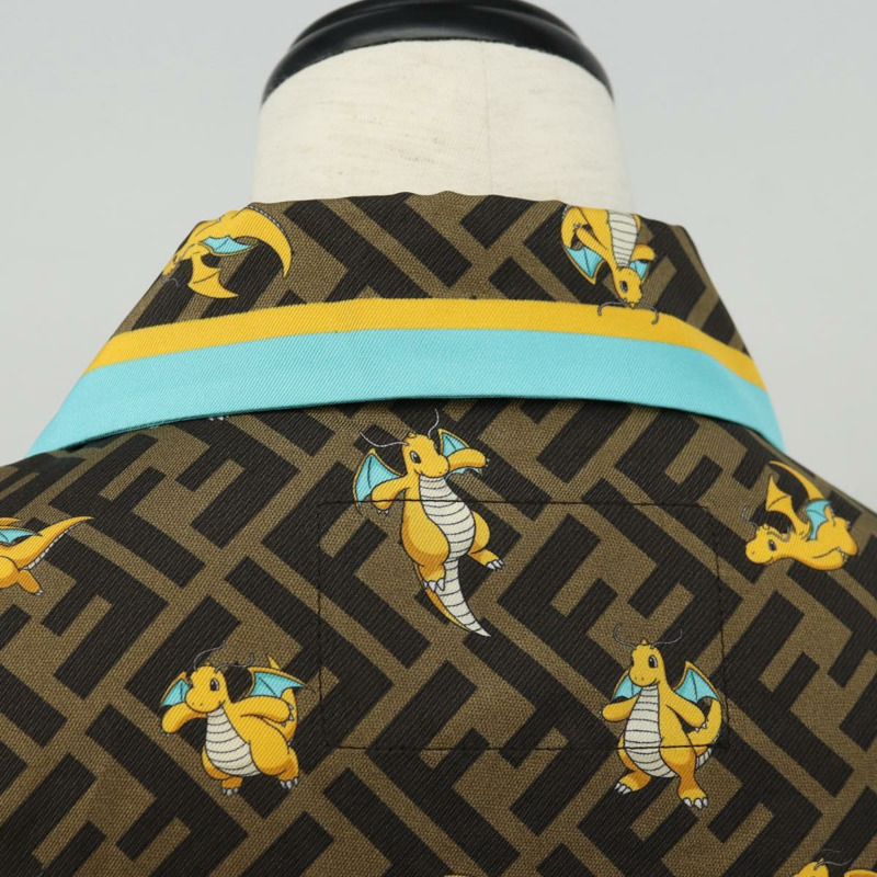 【日本直送】FENDI Zucca帆布寶可夢聯名睡衣套裝外套棕色正品 157968SM-8