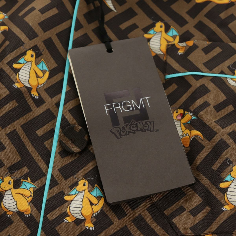 【日本直送】FENDI Zucca帆布寶可夢聯名睡衣套裝外套棕色正品 157968SM-11