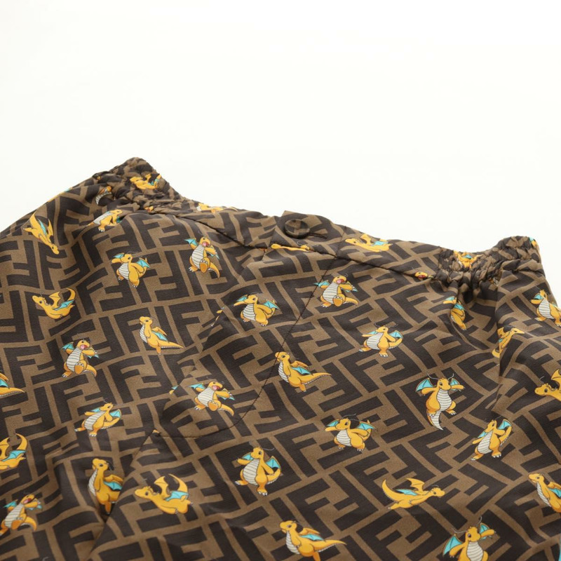 【日本直送】FENDI Zucca帆布寶可夢聯名睡衣套裝外套棕色正品 157968SM-16