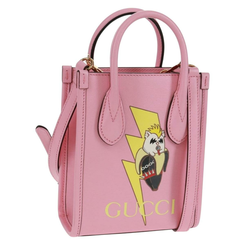 【日本直送】GUCCI 手提包 皮革 兩用 粉金配色 671623 正品 159011M-0