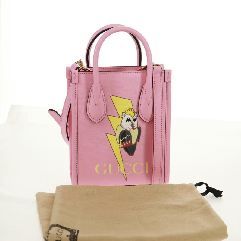 【日本直送】GUCCI 手提包 皮革 兩用 粉金配色 671623 正品 159011M-11
