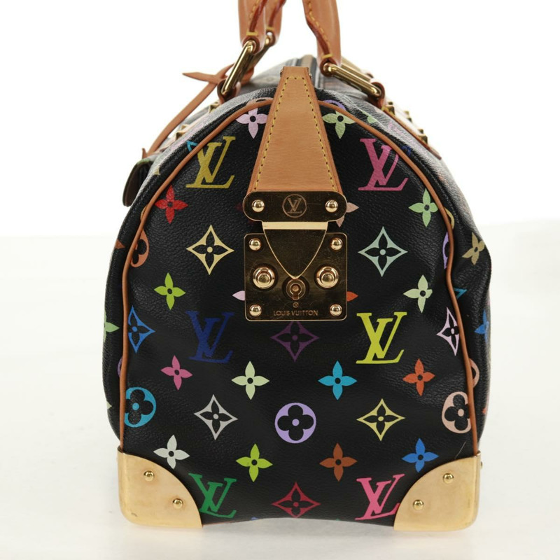 【日本直送】路易威登 Monogram Multicolor Speedy 30 手提包 黑色 M92642 正品 158977V-2