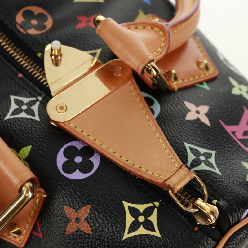 【日本直送】路易威登 Monogram Multicolor Speedy 30 手提包 黑色 M92642 正品 158977V-21