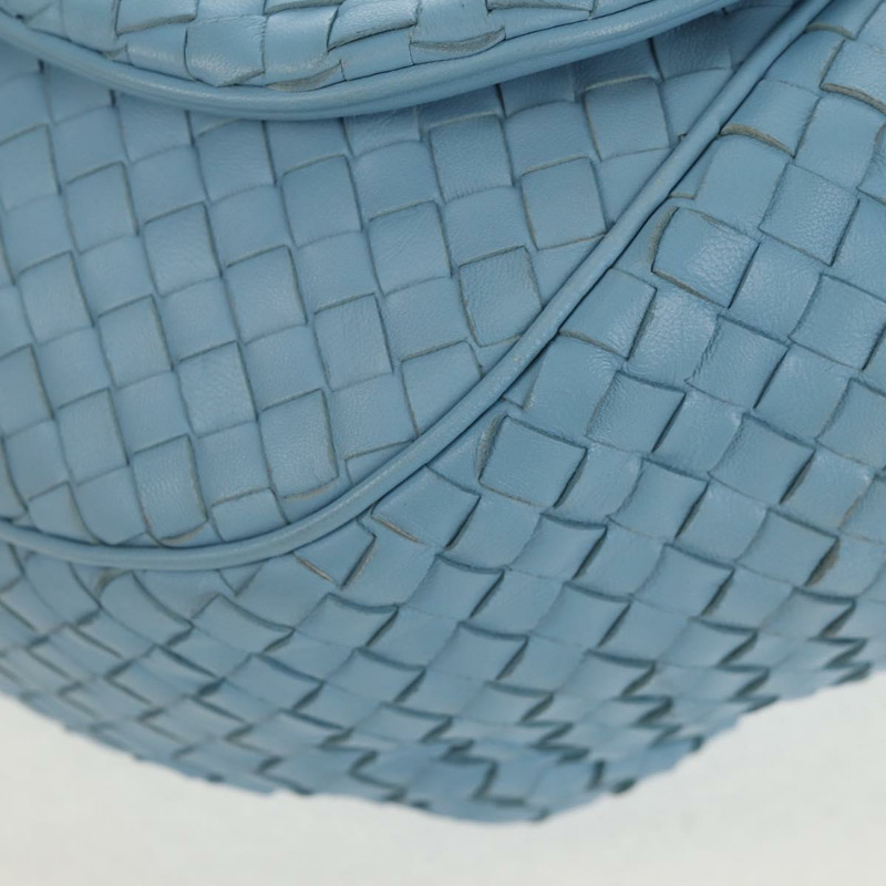 【日本直送】BOTTEGA VENETA INTRECCIATO 皮革肩背包 淺藍色 正品 158959V-15