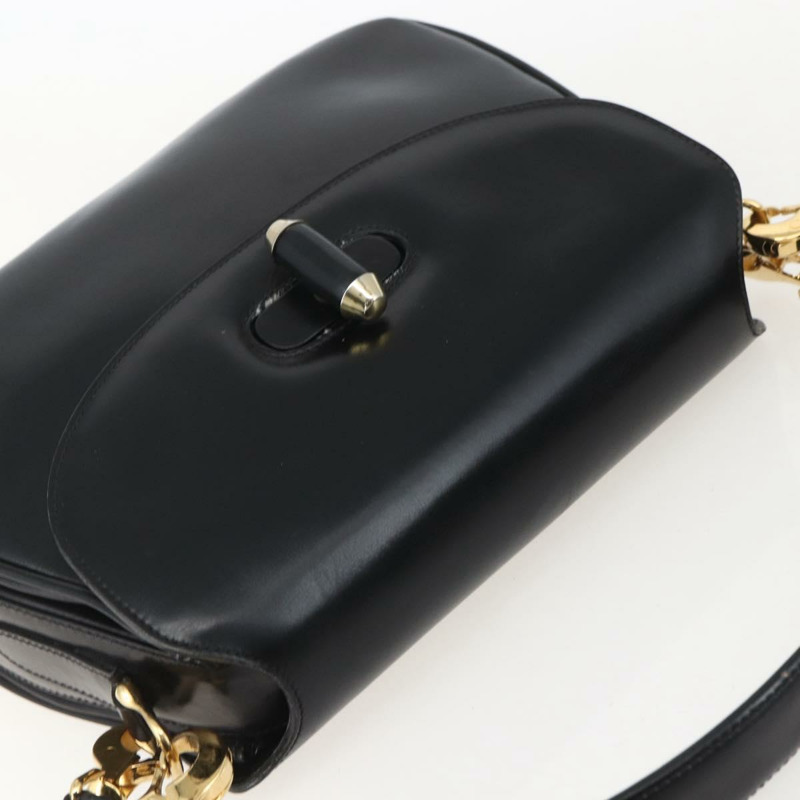 【日本直送】GUCCI 黑色金色皮革單肩包 001 4214 正品 160233-5