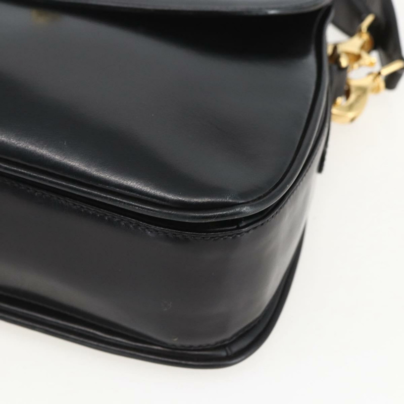 【日本直送】GUCCI 黑色金色皮革單肩包 001 4214 正品 160233-9