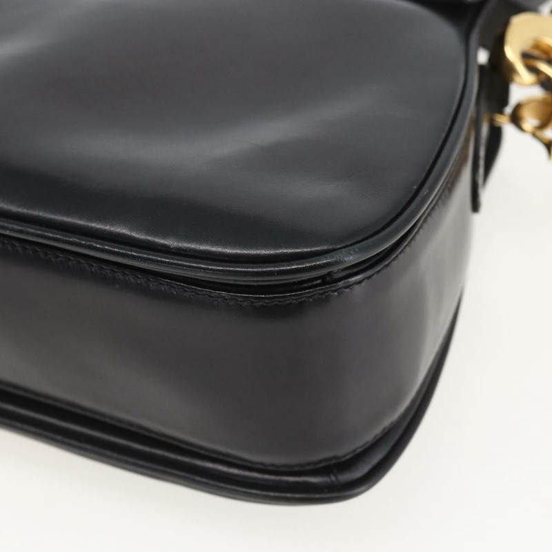 【日本直送】GUCCI 黑色金色皮革單肩包 001 4214 正品 160233-15