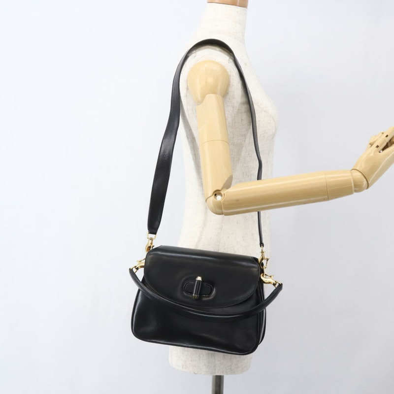 【日本直送】GUCCI 黑色金色皮革單肩包 001 4214 正品 160233-24
