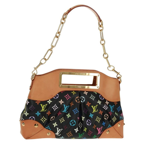 路易威登 Monogram Multicolor Judy MM 手提包 2Way 黑色 M40256 正品 ka1093V