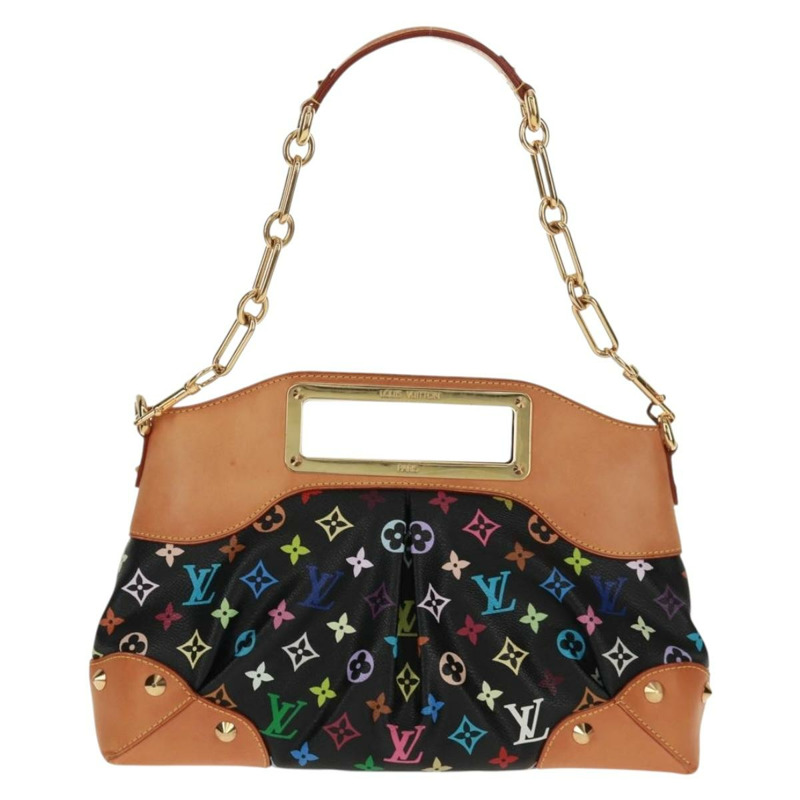 【日本直送】路易威登 Monogram Multicolor Judy MM 手提包 2Way 黑色 M40256 正品 ka1093V-1