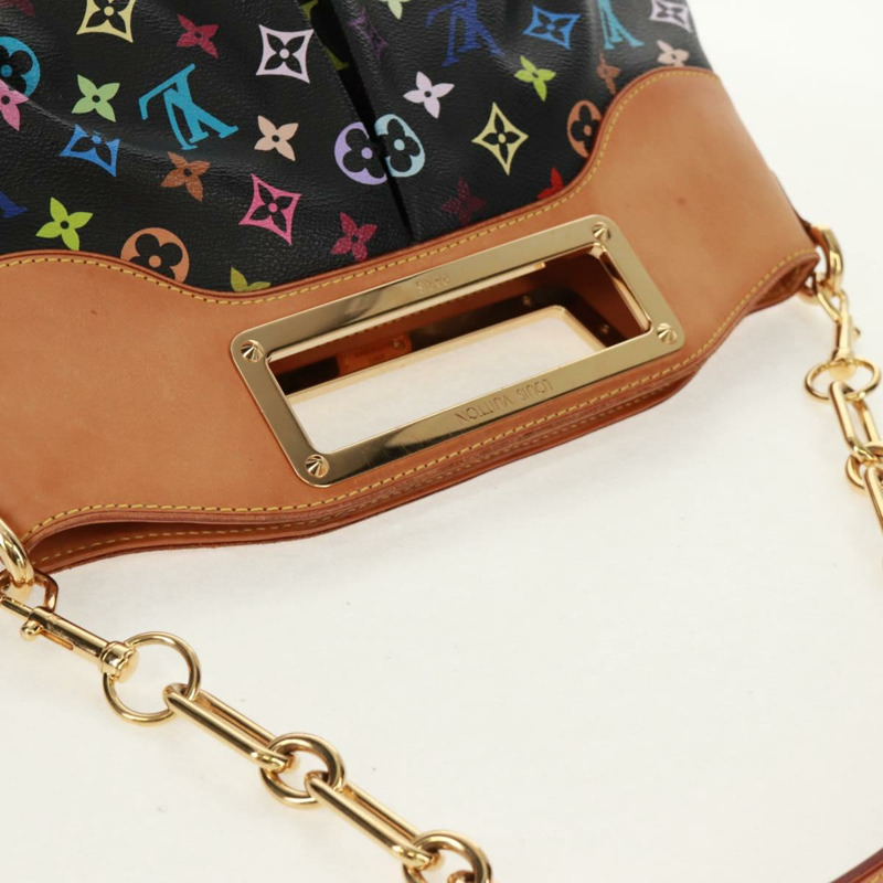 【日本直送】路易威登 Monogram Multicolor Judy MM 手提包 2Way 黑色 M40256 正品 ka1093V-5