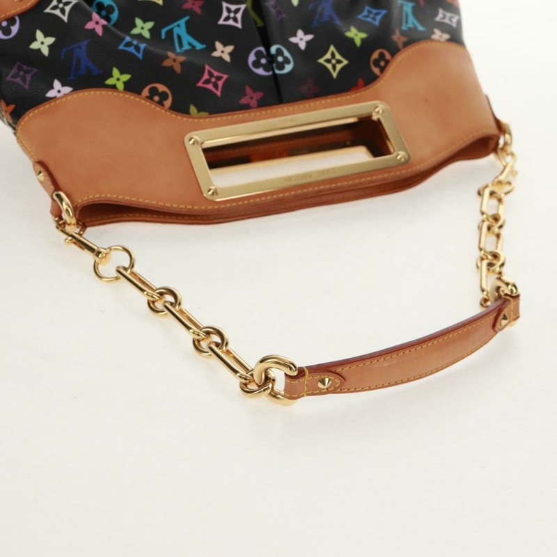 【日本直送】路易威登 Monogram Multicolor Judy MM 手提包 2Way 黑色 M40256 正品 ka1093V-6