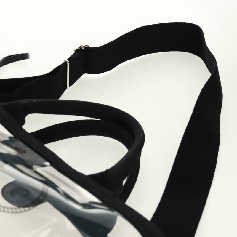 【日本直送】PRADA 手提包 Vinyl 2way Clear Silver Auth ka1045M-15