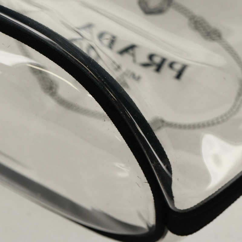 【日本直送】PRADA 手提包 Vinyl 2way Clear Silver Auth ka1045M-19
