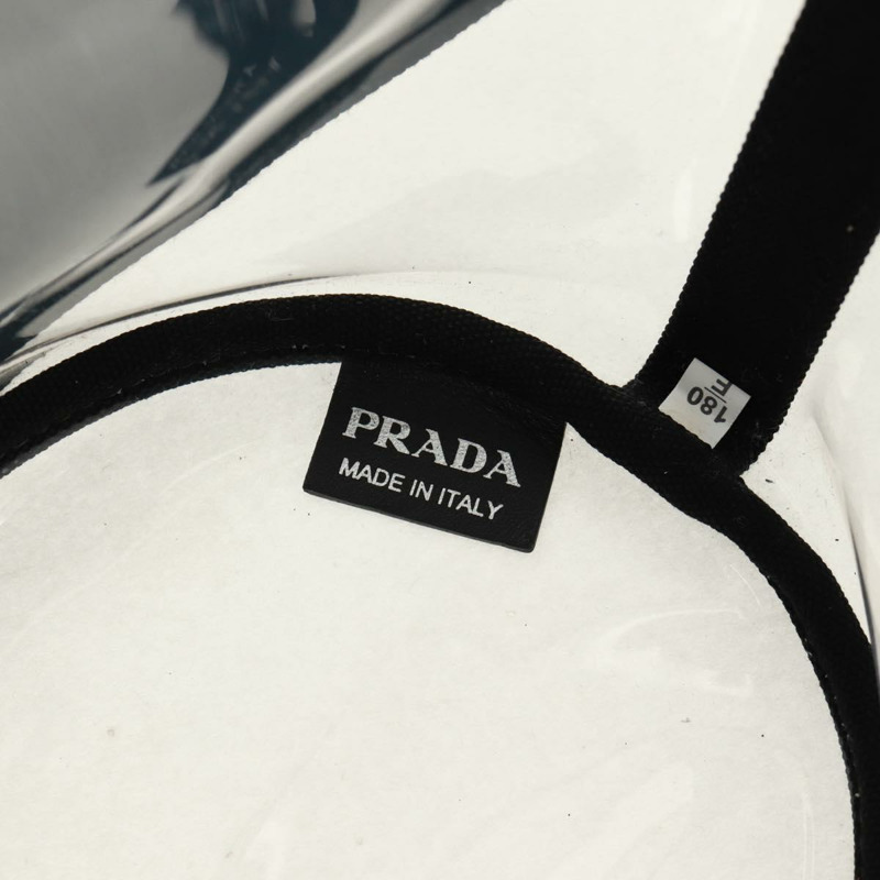 【日本直送】PRADA 手提包 Vinyl 2way Clear Silver Auth ka1045M-24