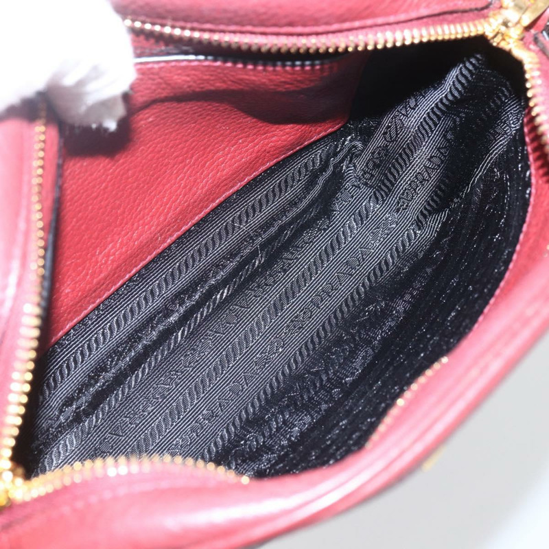 【日本直送】PRADA 皮革雙肩包 波爾多金 正品 ka1044-10