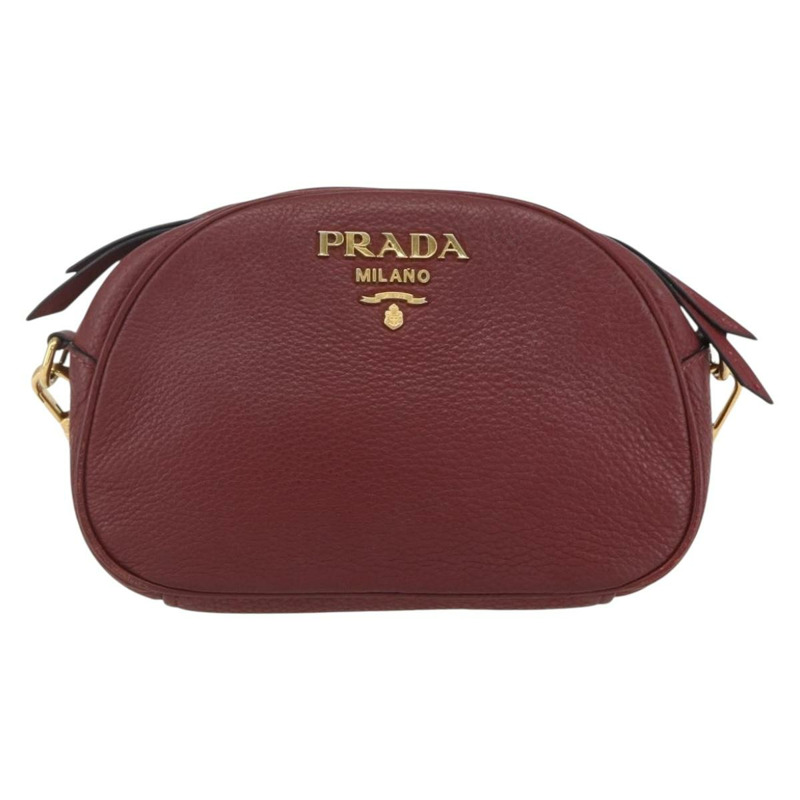 【日本直送】PRADA 皮革雙肩包 波爾多金 正品 ka1044-12