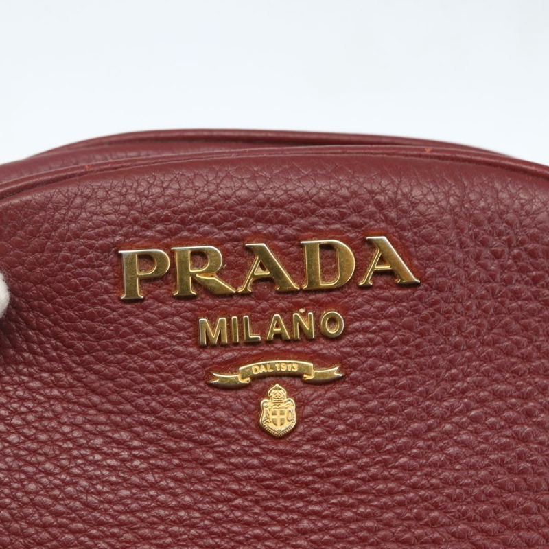 【日本直送】PRADA 皮革雙肩包 波爾多金 正品 ka1044-16