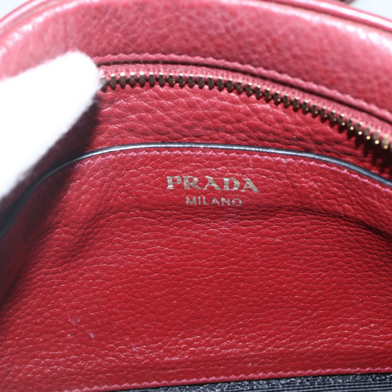 【日本直送】PRADA 皮革雙肩包 波爾多金 正品 ka1044-17