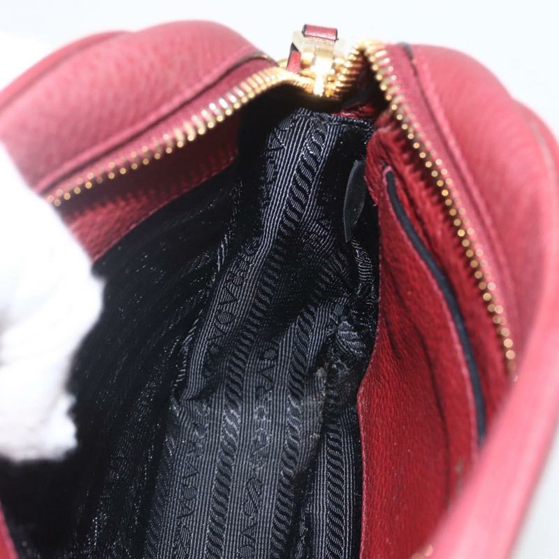 【日本直送】PRADA 皮革雙肩包 波爾多金 正品 ka1044-19