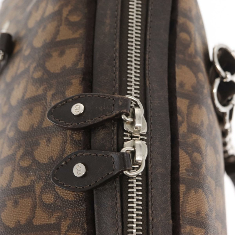 【日本直送】Christian Dior Romantic Trotter帆布手提包 PVC棕色銀色 正品 160136-17