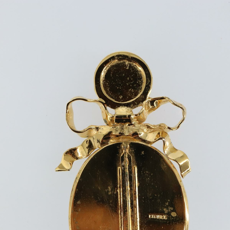 【日本直送】香奈兒 (CHANEL) 金屬金色雙C胸針 Auth ka1106V-6