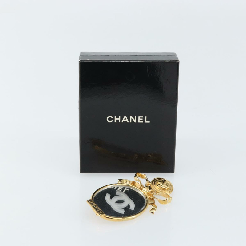 【日本直送】香奈兒 (CHANEL) 金屬金色雙C胸針 Auth ka1106V-9